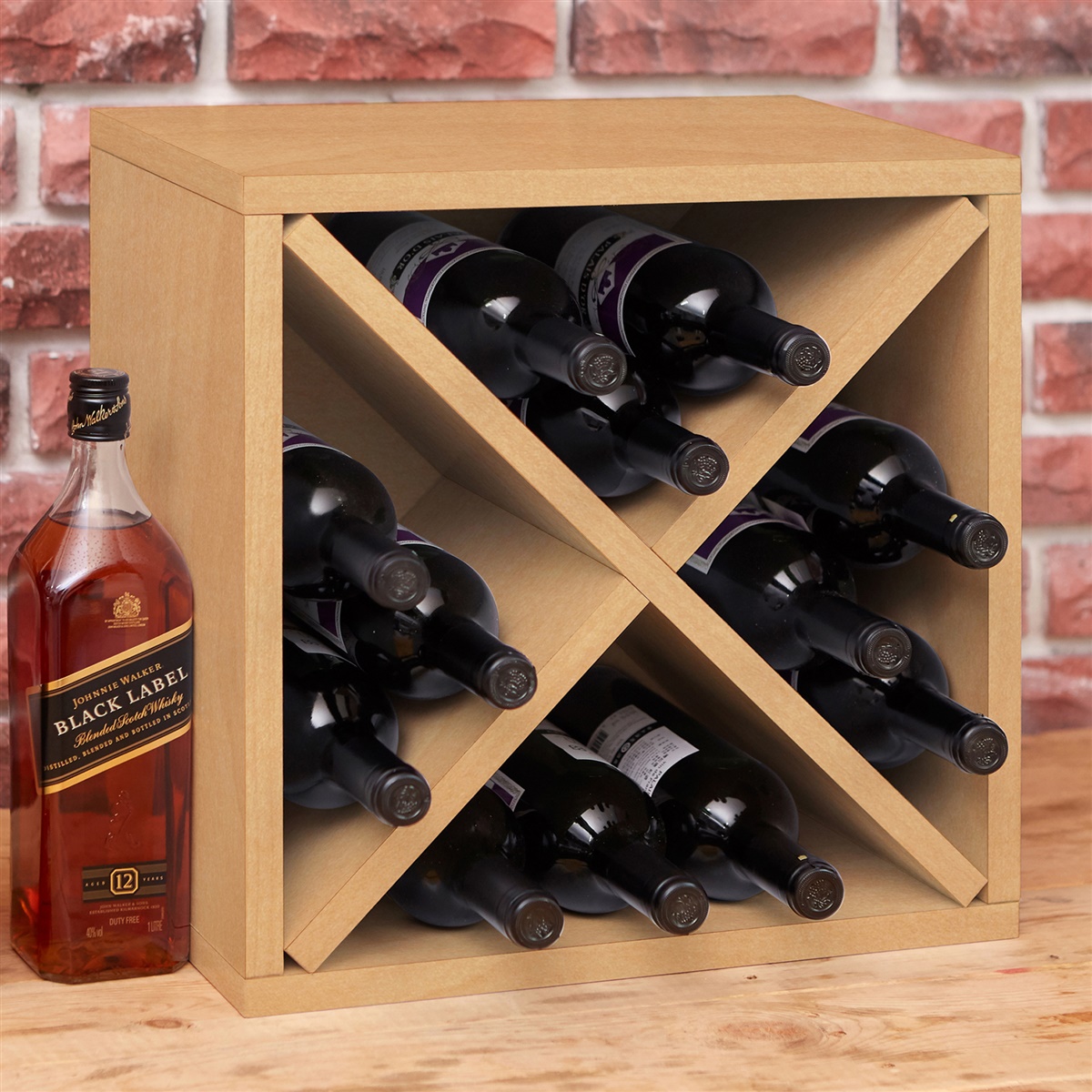 Way Basics Stackable Blox Wine Cube Storage 12 Bottles