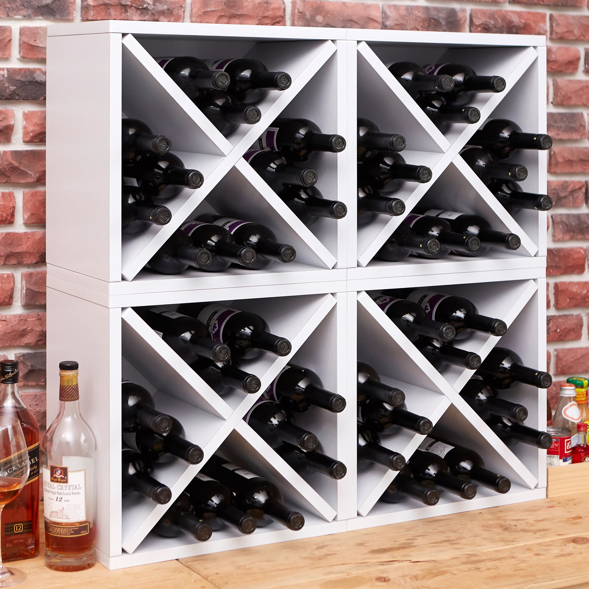 Way Basics Stackable Blox Wine Cube Storage 12 Bottles