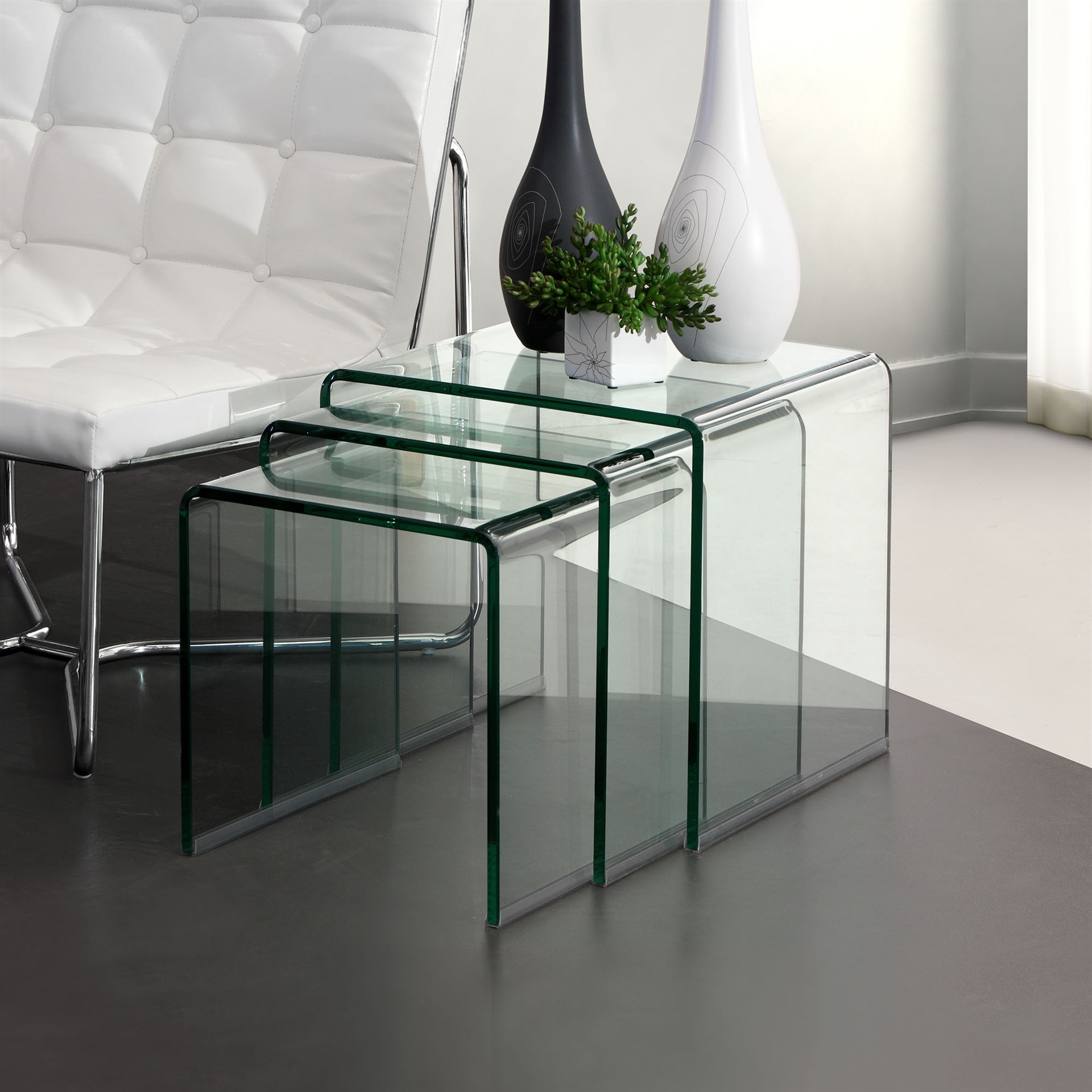 Explorer Glass Nesting Table