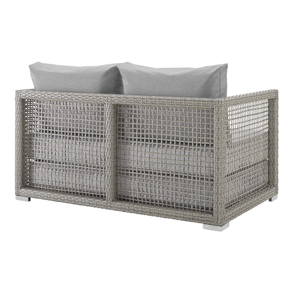 Aura Outdoor Patio Wicker Rattan Loveseat