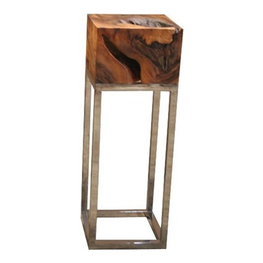 Block Pedestal End Table