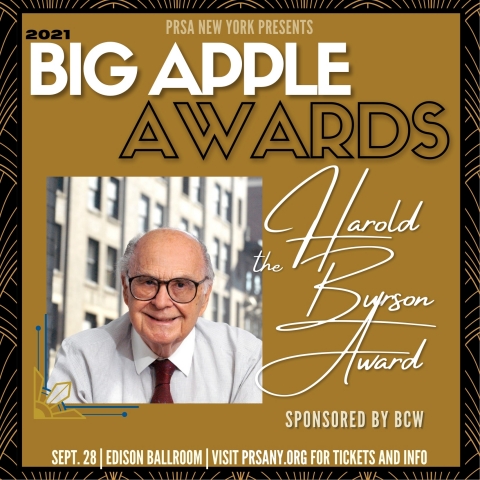 PRSA-NY/2021 Harold Burson Award Sponsored by BCW (Graphic: Business Wire)
