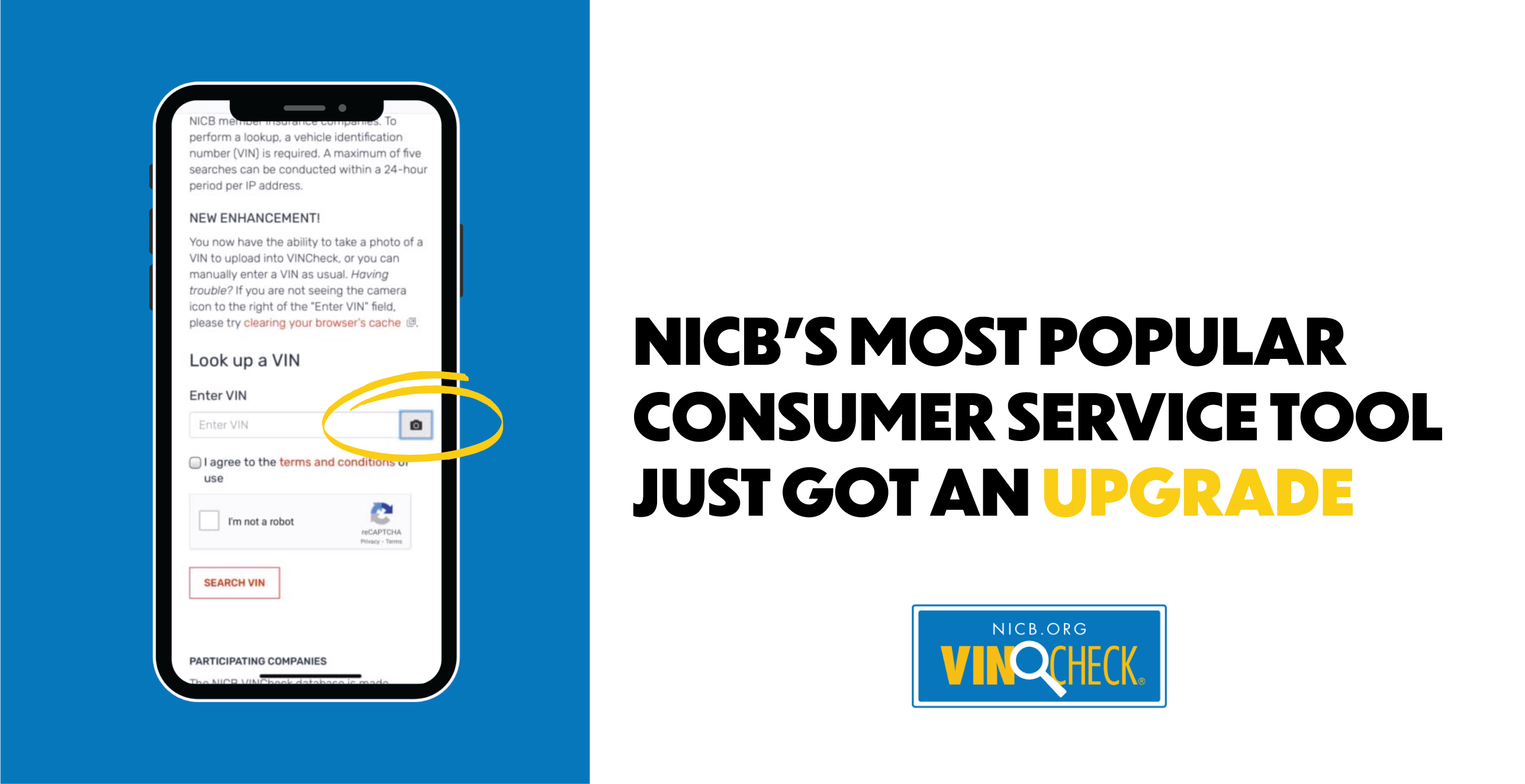 NICB’s free tool VINCheck just got easier to use.