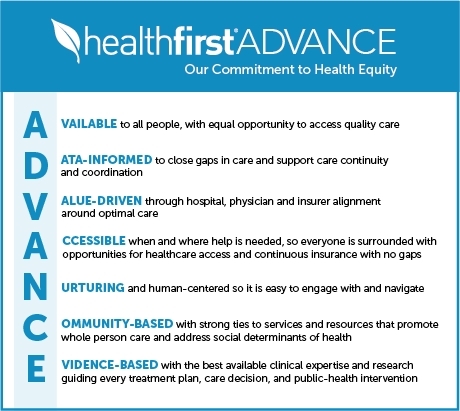 ADVANCE encompasses the principles that guide Healthfirst’s equity goals (Graphic: Business Wire)