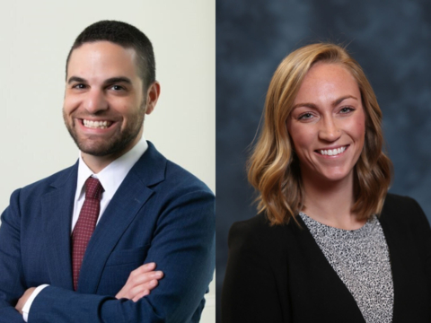 Adam Petrone, Head of Insurance Operations and Strategy, and Stephanie Lynch, Head of Reinsurance at At-Bay (Photo: Business Wire)