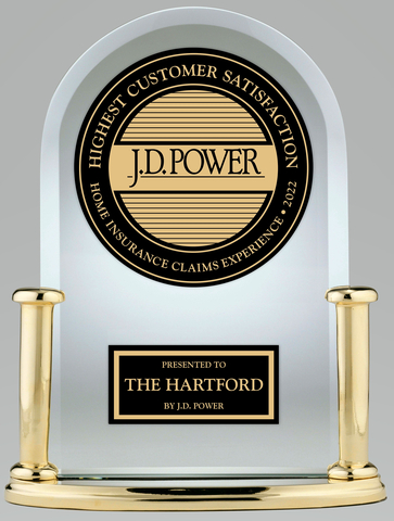 The Hartford ranked No. 1 in customer satisfaction with the property insurance claims experience in the J.D. Power 2022 U.S. Property Claims Satisfaction Study(SM) (Graphic: Business Wire)