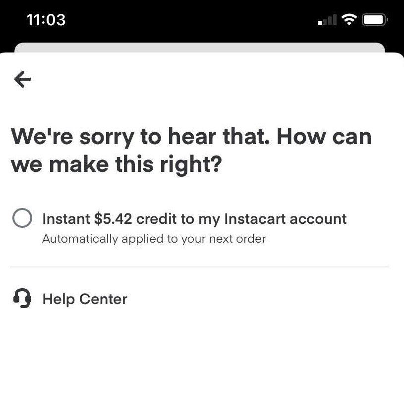 INSTACART HELP CENTER visual data 7