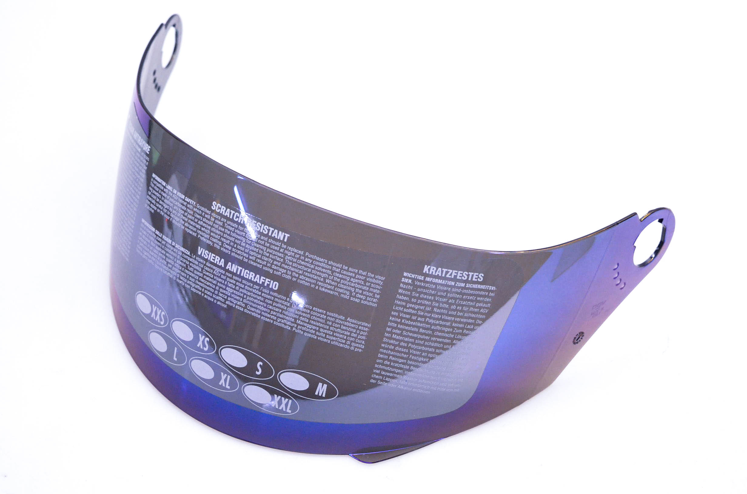 AGV AG-0044 ARCII/Demon Helmet Shield Iridium Blue NOS | eBay