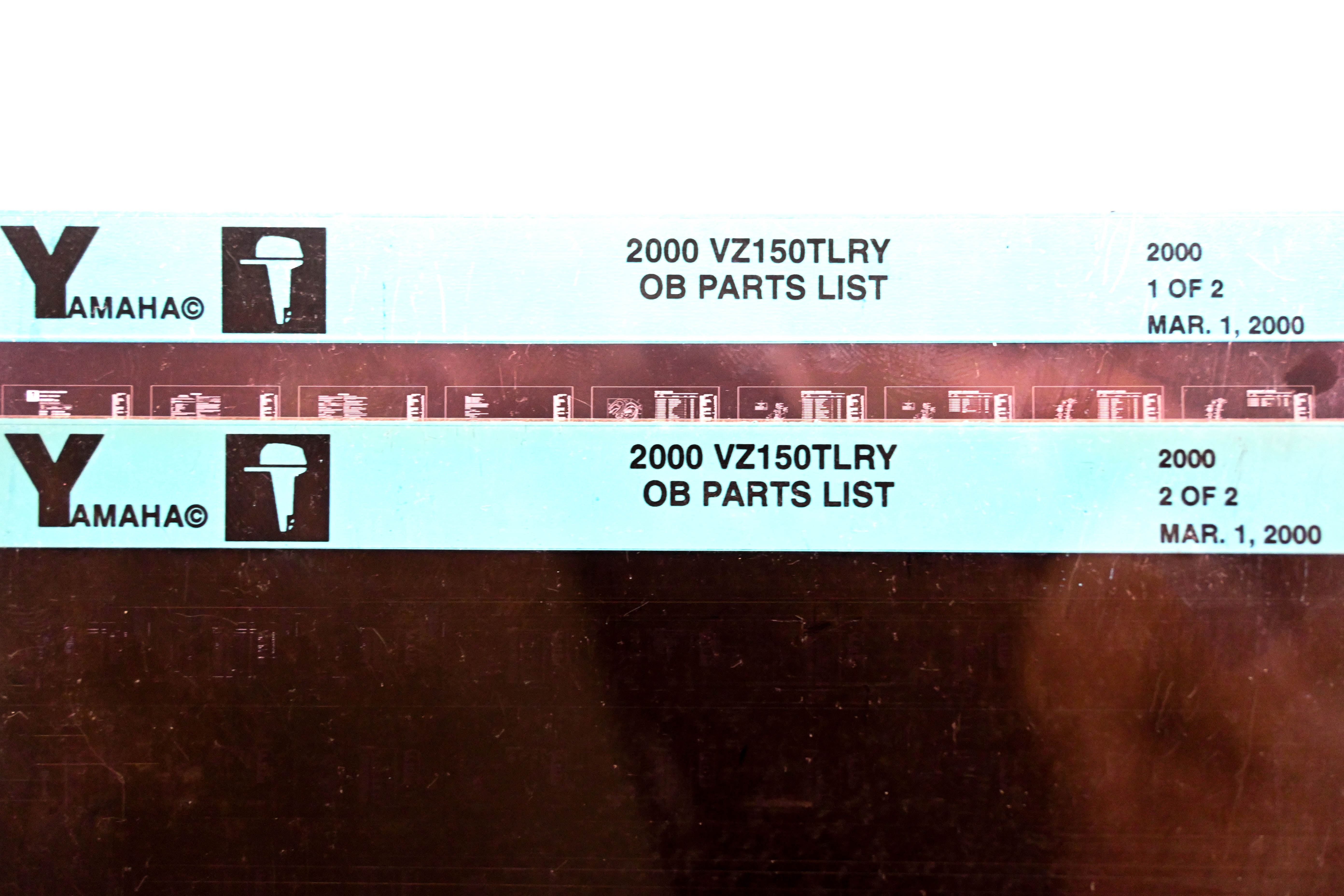 OEM Yamaha YR009-36 2000 VZ150TLRY Outboard Parts List Microfiche
