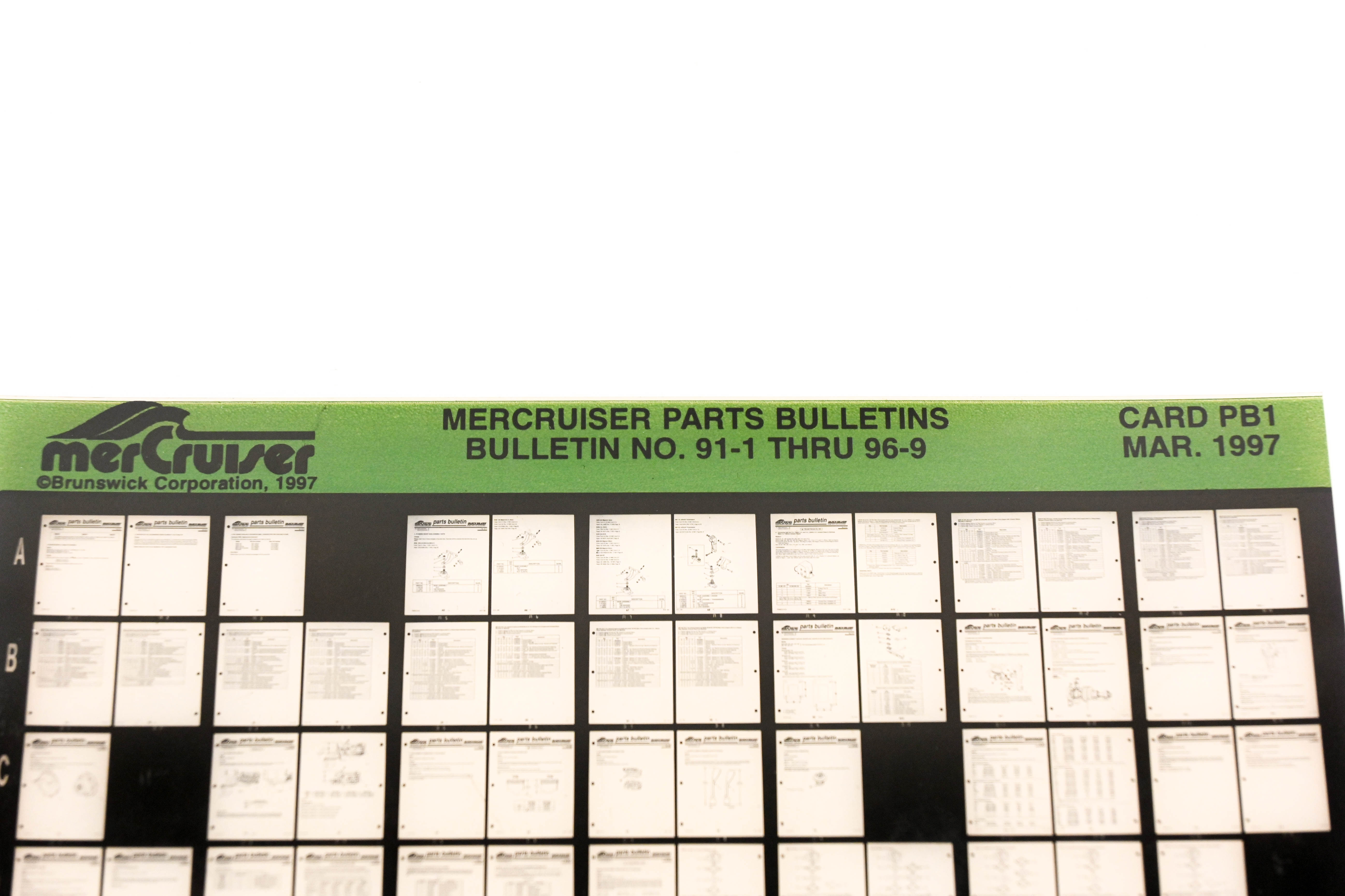 Mercruiser XM008-53 1997 Parts Bulletins No.91-1 Thru 96-9