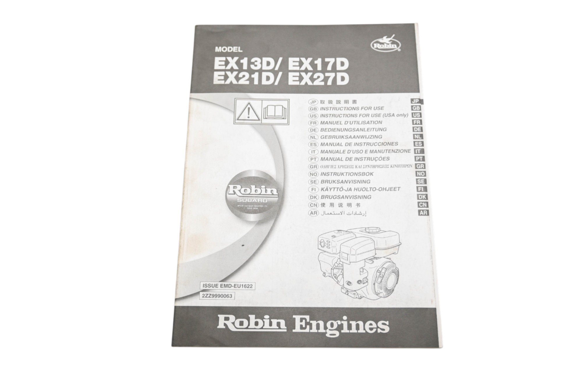 Subaru Robin 2ZZ9990063, 2ZZ-99900-63 EX13D 17D 21D 27D