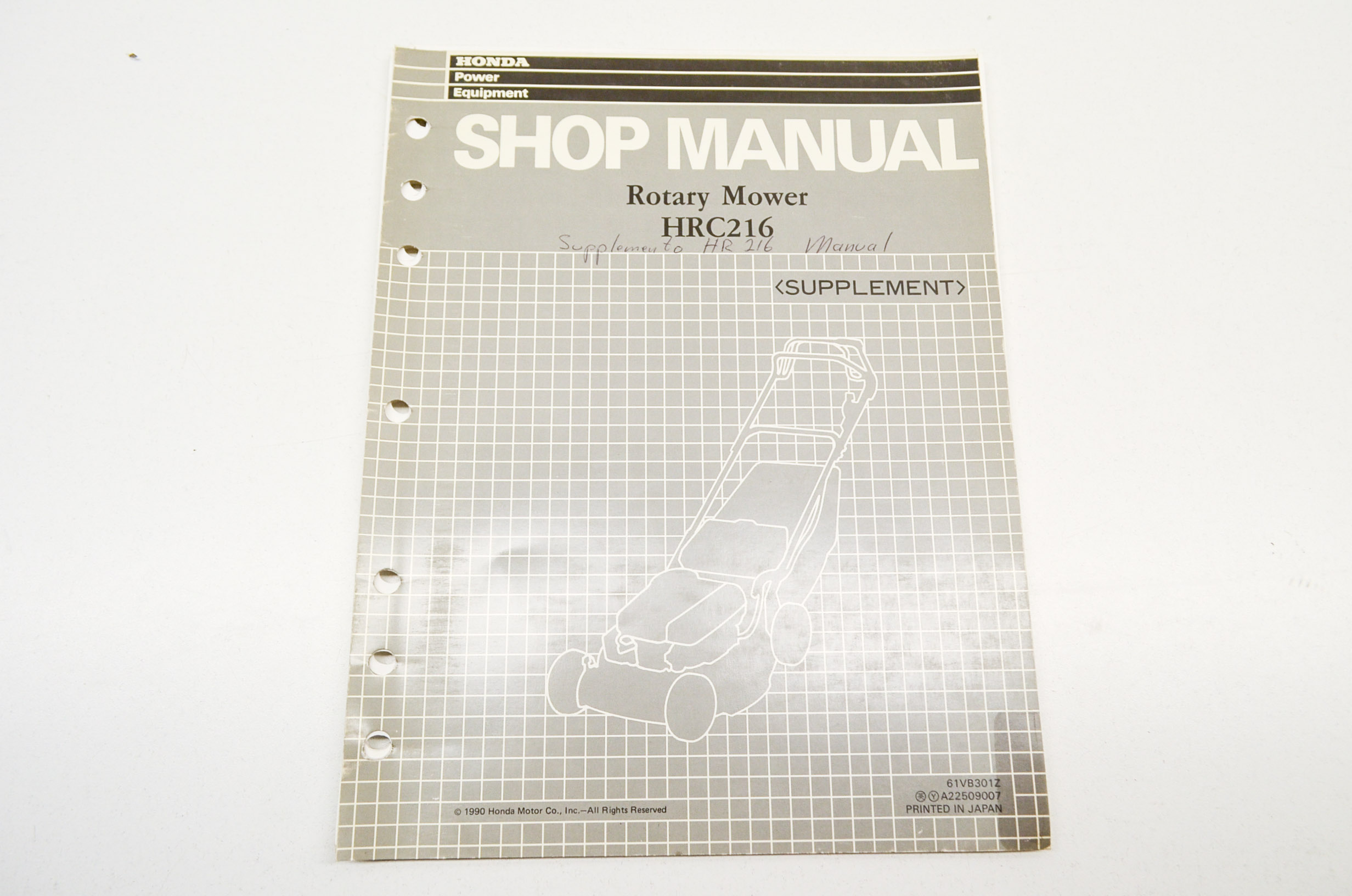 OEM Honda 61VB301Z HRC216 Service Manual Supplement | eBay