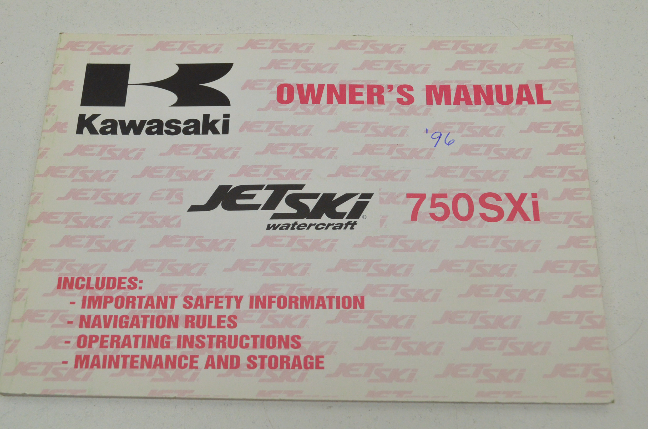 OEM Kawasaki Jet Ski 750SXi Owner's Manual 750SXi, JS750-B2 | eBay Pictures