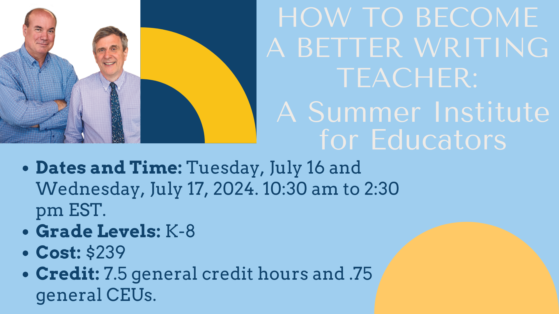Become a Better Writing Teacher Summer Institute