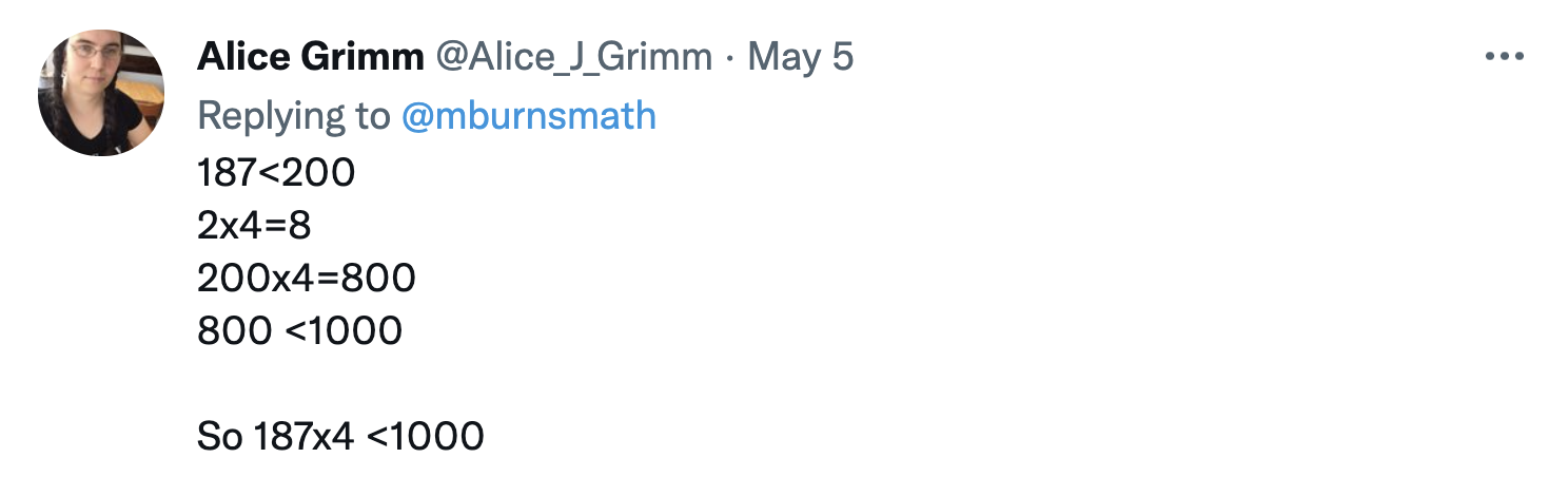 Alice G Tweet ScreenShot May 5 2021