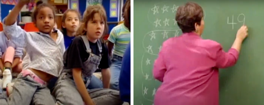Marilyn Burns Students React Teacher at Board (1)