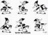 A model sheet of Woody Woodpecker as he appeared in most of Alex Lovy's 1942-43 cartoons