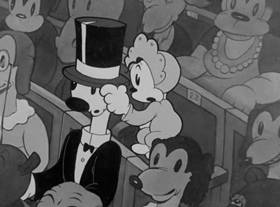 Screenshots from the 1932 Fleischer Studio cartoon Stopping the Show