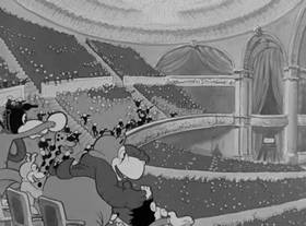 Screenshots from the 1932 Fleischer Studio cartoon Stopping the Show