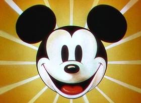 Screenshots from the 1936 Disney cartoon Mickey