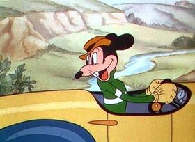 Screenshots from the 1936 Disney cartoon Mickey
