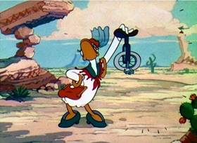 Screenshots from the 1937 Disney cartoon Don Donald
