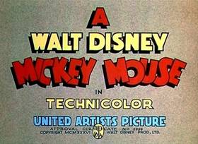 Screenshots from the 1937 Disney cartoon Magician Mickey
