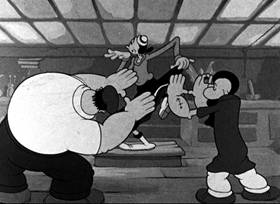 Screenshots from the 1937 Fleischer Studio cartoon My Artistical Temperature
