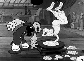 Screenshots from the 1937 Fleischer Studio cartoon My Artistical Temperature