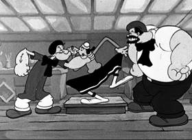 Screenshots from the 1937 Fleischer Studio cartoon My Artistical Temperature
