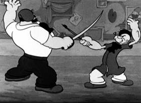 Screenshots from the 1937 Fleischer Studio cartoon My Artistical Temperature