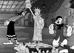 Screenshots from the 1937 Fleischer Studio cartoon My Artistical Temperature