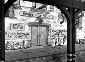 Screenshots from the 1937 Fleischer Studio cartoon My Artistical Temperature