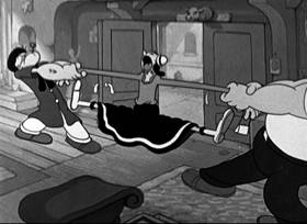 Screenshots from the 1937 Fleischer Studio cartoon My Artistical Temperature