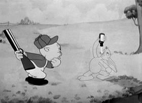 Screenshots from the 1938 Warner Bros. cartoon Porky