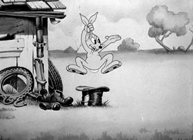 Screenshots from the 1938 Warner Bros. cartoon Porky