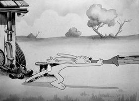 Screenshots from the 1938 Warner Bros. cartoon Porky