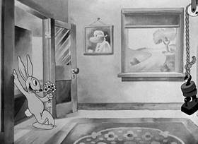 Screenshots from the 1938 Warner Bros. cartoon Porky