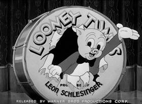 Screenshots from the 1938 Warner Bros. cartoon Porky