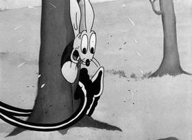 Screenshots from the 1938 Warner Bros. cartoon Porky