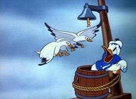 Screenshots from the 1938 Disney cartoon The Whalers