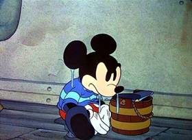 Screenshots from the 1938 Disney cartoon The Whalers