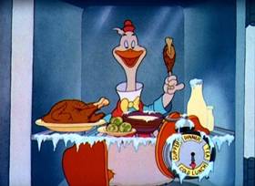 Screenshots from the 1939 Disney cartoon Donald