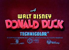 Screenshots from the 1939 Disney cartoon Donald