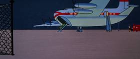 Screenshots from the 1955 UPA cartoon When Magoo Flew