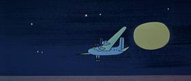 Screenshots from the 1955 UPA cartoon When Magoo Flew