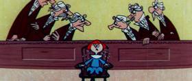 Screenshots from the 1960 Terrytoons cartoon The Misunderstood Giant