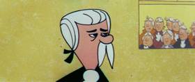 Screenshots from the 1960 Terrytoons cartoon The Misunderstood Giant