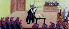 Screenshots from the 1960 Terrytoons cartoon The Misunderstood Giant