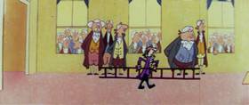 Screenshots from the 1960 Terrytoons cartoon The Misunderstood Giant